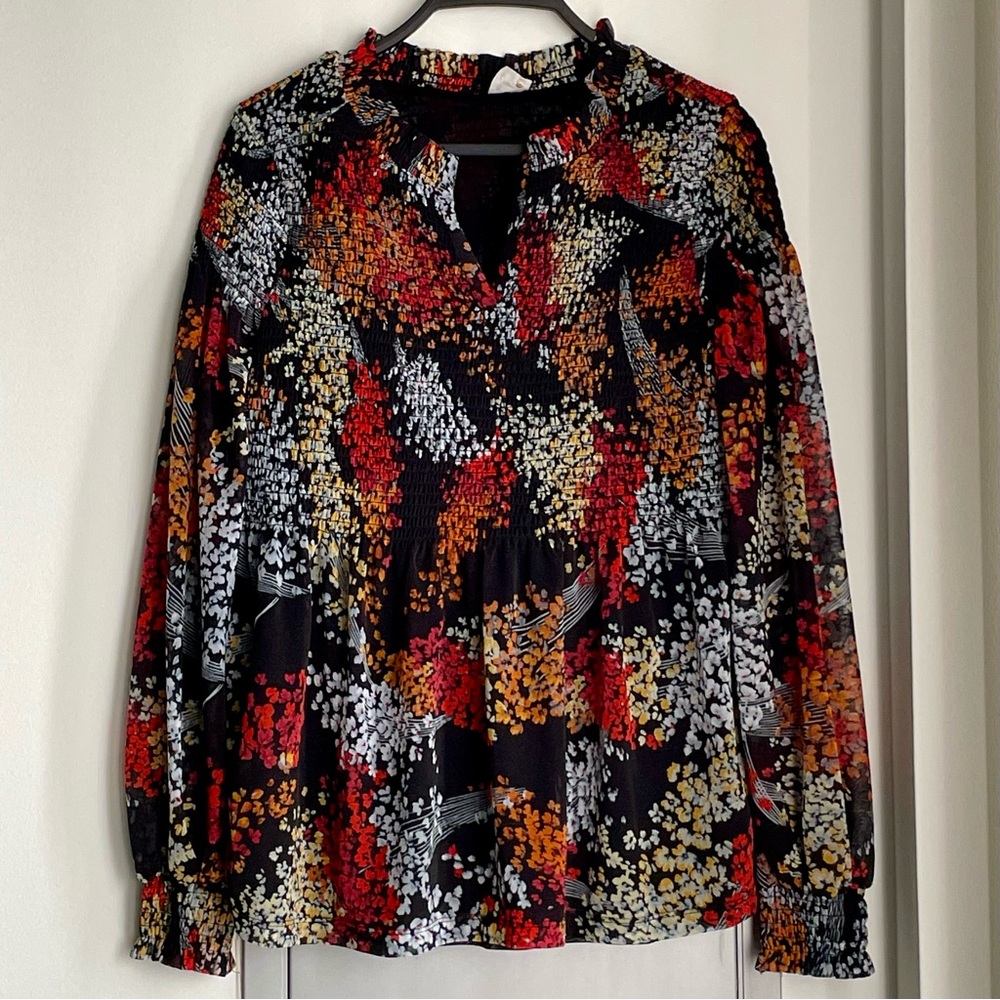 ANTHROPOLOGIE AKEMI + KIM Floral Print Blouse